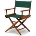 World Famous Dining Height Director Chair Forest Green With Walnut Frame