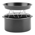 Air Fryer Accessories Baking Pans Supplies Stainless Steel Roasting Oven Kitchen Ware Bbq for Grill