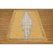 Casavani Handmade Block Printed Cotton Dhurrie Yellow Living Room Floor Carpets Outdoor Rug 2x3 feet