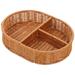 4 Count Woven Storage Box Tabletop Tray Portable Snack Containers Loaf Bread Baskets Round Pp Iron