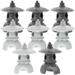 8Pcs Miniature Resin Pagoda Statue Japanese Resin Lantern Zen Style Sculpture Garden Statue