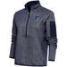 Women's Antigua Heather Navy Rhode Island Rams Fortune Half-Zip Pullover Jacket