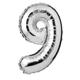Silver 34" Giant Foil Number Balloon - Silver - 9