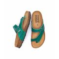 Green Toe-Post Cork Footbed Sandals Women's | Size 7 | Wilma Waxy Moshulu