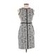 Ann Taylor Casual Dress - Sheath: Gray Animal Print Dresses - New - Women's Size 0 Petite