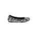 Steven by Steve Madden Flats: Gray Snake Print Shoes - Women's Size 8 - Round Toe