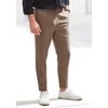 Jogger Pants JOHN DEVIN "Jogg Pants", Herren, Gr. L (52/54), N-Gr, braun (hellbraun), Web, Obermaterial: 64% Polyester, 33% Viskose, 3% Elasthan, unifarben, casual, slim fit lang, Hosen, Slim Fit, aus leichter Webqualität