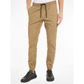 Jogginghose CALVIN KLEIN JEANS "SKINNY MONOLOGO BADGE CHINO" Gr. L, N-Gr, beige (travertine) Herren Hosen Jogginghosen