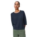 Rundhalspullover MARC O'POLO DENIM Gr. S, blau (navy teal) Damen Pullover Rundhalspullover