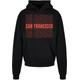 Kapuzensweatshirt MERCHCODE "Merchcode Herren San Francisco Ultra Heavy Hoody" Gr. XXL, schwarz (black) Herren Sweatshirts