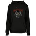 Kapuzenpullover MERCHCODE "Damen Ladies Motorhead - Colour Etched Dog Basic Hoody" Gr. L, schwarz (black) Damen Pullover Kapuzenpullover