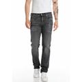 Straight-Jeans REPLAY "GROVER" Gr. 32, Länge 30, grau (dark grey 630) Herren Jeans Straight Fit