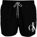 Badeshorts CALVIN KLEIN SWIMWEAR "SHORT DRAWSTRING" Gr. L (52), N-Gr, schwarz (black) Herren Badehosen Badeshorts