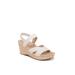 Women's Danita Sandal by LifeStride in Beige Fabric (Size 9 M)