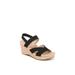 Women's Danita Sandal by LifeStride in Black Fabric (Size 9 1/2 M)