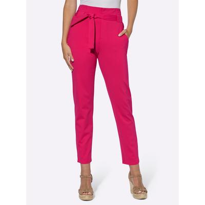 Webhose HEINE, Damen, Gr. 38, Normalgrößen, pink, 70% Viskose, 25% Polyamid, 5% Elasthan, unifarben, 7/8-Länge, Hosen Image