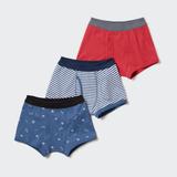 Kid's Boxer Briefs (3 Pairs) | Blue | 11-12Y | UNIQLO US