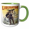 Vintage Liberator Cycles and Motorcycles Paris France Advertising Poster 11oz Two-Tone Green Mug mug-129976-7