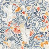 Dancing Florals Wallpaper - Light Blue - Ballard Designs Light Blue - Ballard Designs