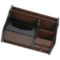 Makeup Brushed Wooden Storage Box Desktop Pen Holder Home Office Cosmetic Paper Drawer (wood Grain Color) Drawers Organizer Table Miss for Household