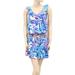 Lilly Pulitzer Dresses | Lilly Pulitzer Multi Hit The Spot Modal Slub Mini Dress Smocked Ruffle S | Color: Blue | Size: S