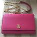 Tory Burch Bags | Euc Tory Burch Robinson Woc Crossbody Chain Wallet Fuschia Used Once! | Color: Gold/Red | Size: Os
