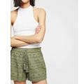 Free People Shorts | Free People Beach Daze Olive Green High Waist Embroidered Lace Elastic Shorts Xs | Color: Green | Size: Xs