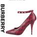 Burberry Shoes | Burberry Wiltkin Leather Pumps Size 9 | Color: Red | Size: 9