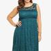Torrid Dresses | Euc! Torrid Empire Waist Emerald Green Lace Dress Size 1x | Color: Green | Size: 1x