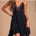 Free People Dresses | Free People Adella Slip Lace Black Dress | Color: Black | Size: S