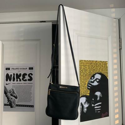 Michael Kors Bags | Black Michael Kors Crossbody Purse | Color: Black/Gold | Size: Os