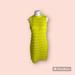 J. Crew Dresses | I Crew 6 Citron Yellow Tiered Fringe Dress Mock Neck Sleeveless | Color: Green/Yellow | Size: 6