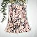 Kate Spade Skirts | Kate Spade Size 4 Pink Floral Skirt A-Line Midi Cotton Lilly Spring Flowers | Color: Black/Pink | Size: 4