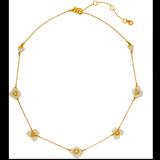 Kate Spade Jewelry | Kate Spadeny Enamelcrystal Choker Necklace | Color: Gold/White | Size: Os