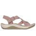 Skechers Women's Reggae Cup - Clean Lines Sandals | Size 9.5 | Blush Pink | Textile/Synthetic | Vegan | Machine Washable