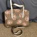 Coach Bags | Coach 31667 Charlie Carryall In Signature Rose Print Satchel/Shoulder Bag In Tan | Color: Tan | Size: Os