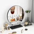 CANEVE Table Mirror,Vanity Mirror,Mirror Dressing Table Mirror,30 X 30cm,40 X 40cm,50 X 50cm Round Mirror, For Dressing Table Desk, Bathroom, Bedroom(Size:50cm,Color:Black)