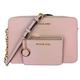 Michael Kors Jet Set Large Saffiano Leather East/West Cross Body Bag with Matching Small Top Zip Coin Pouch, Powder Blush