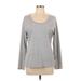 Hanes Long Sleeve T-Shirt: Gray Tops - Women's Size Large