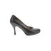 Via Spiga Heels: Pumps Stilleto Work Black Print Shoes - Women's Size 7 1/2 - Round Toe