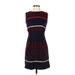 Ann Taylor LOFT Cocktail Dress - Party Crew Neck Sleeveless: Burgundy Dresses - Women's Size 0 Petite