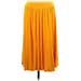 Ann Taylor LOFT Casual Midi Skirt Calf Length: Yellow Print Bottoms - Women's Size X-Small