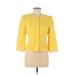 Tahari Jacket: Short Yellow Floral Jackets & Outerwear - Women's Size 6 Petite