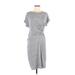 Gap Casual Dress Crew Neck Short sleeves: Gray Dresses - Women's Size Medium
