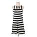 Ann Taylor LOFT Casual Dress: Black Stripes Dresses - Women's Size X-Small