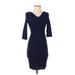 Bailey 44 Casual Dress - Bodycon: Blue Solid Dresses - Women's Size Small