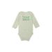 Just One You Made by Carter's Long Sleeve Onesie: Green Marled Bottoms - Size 9 Month