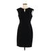 Donna Ricco Casual Dress - Sheath: Black Solid Dresses - Women's Size 6