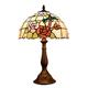 CUNTO Tiffany Table Lamp Magpie Peony Design Stained Glass Desk Lamp Elegant Handmade Bedside Lamp for Bedroom Hotel Bedside Night Light Needed