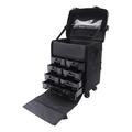 OUBUBY 2 in 1 Cosmetic Case Trolley,Portable Cosmetic Organiser Cosmetic Trolley Case Portable Cosmetic Case Detachable Trolley Case Suitable for Organising and Storing Cosmetics and Beauty Products